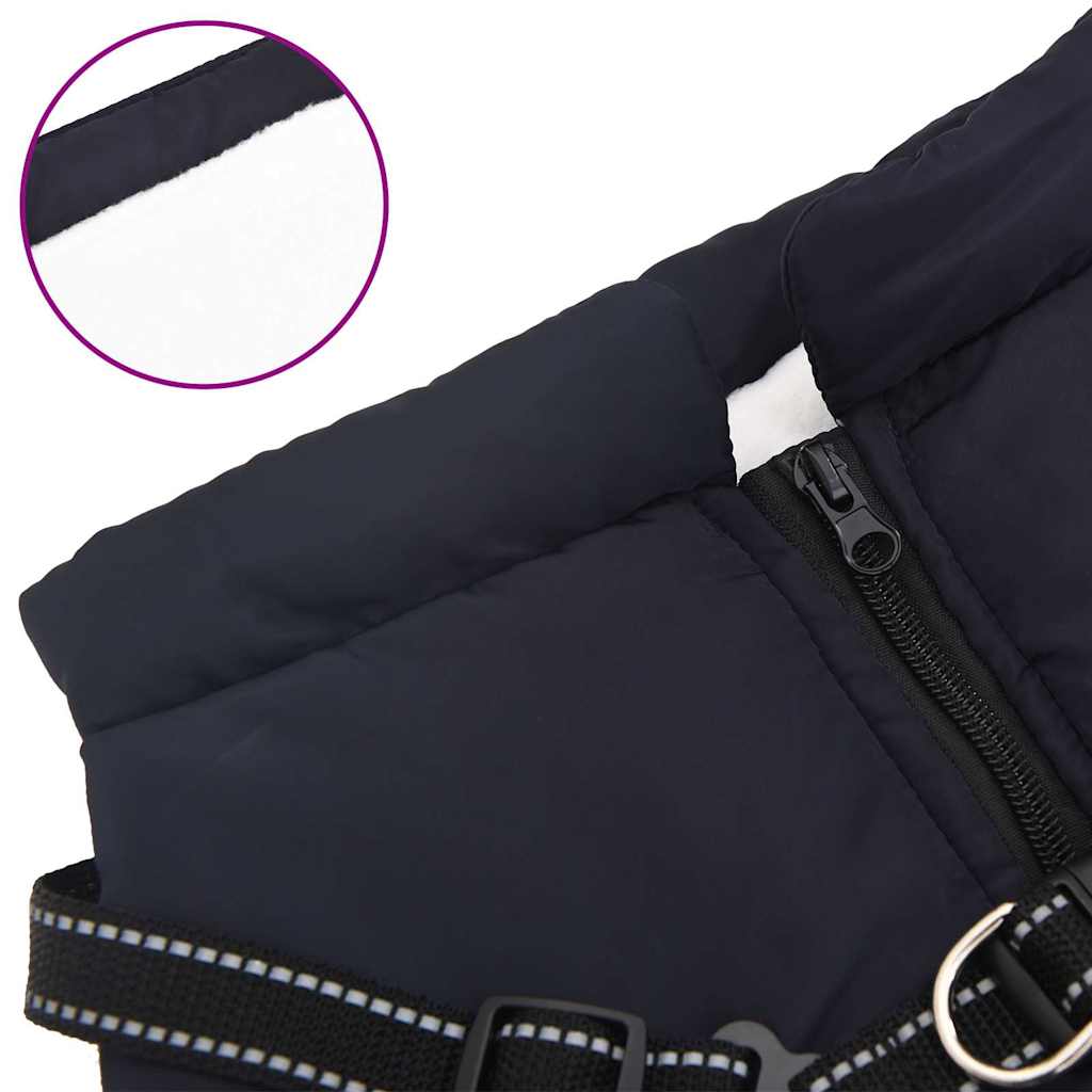 Dog Coat with Harness Waterproof Reflective Navy Blue 5XL