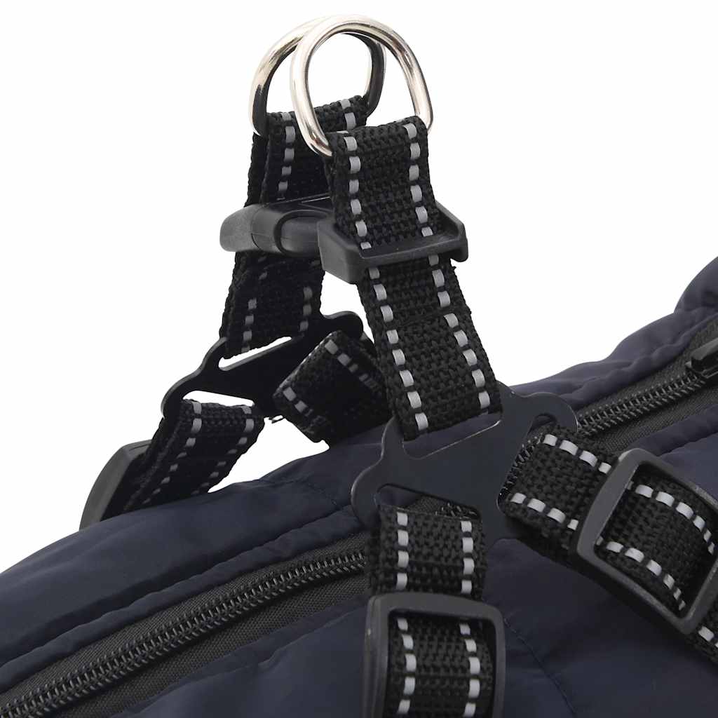 Dog Coat with Harness Waterproof Reflective Navy Blue 5XL