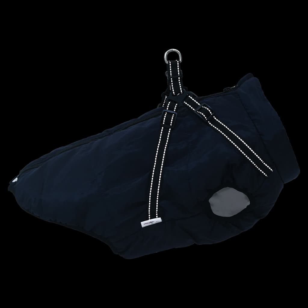 Dog Coat with Harness Waterproof Reflective Navy Blue 6XL