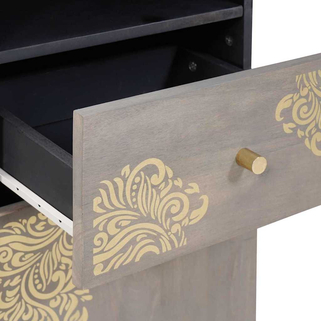 Bathroom Furniture Set with Drawer 3 pcs Grey 62 x 33 x 58 cm