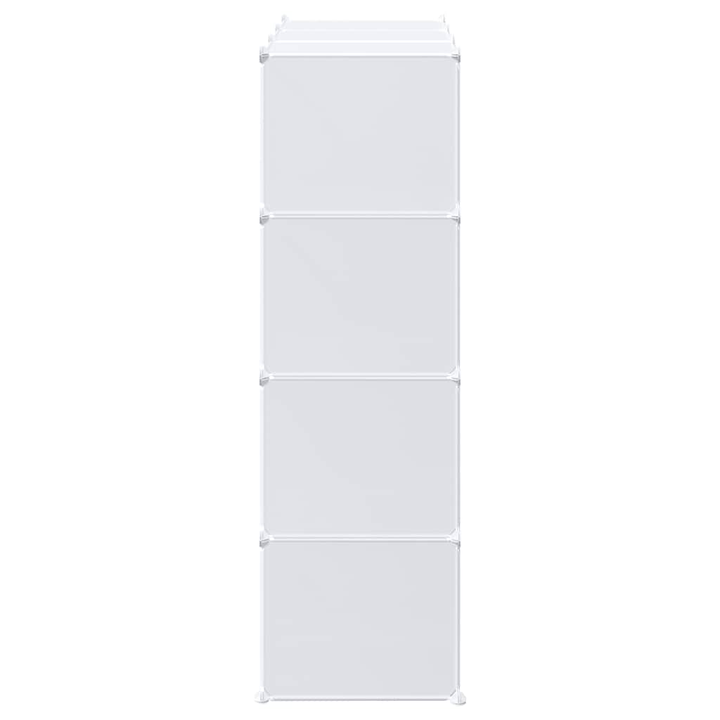 Storage Cube Organiser with 12 Cubes and Hanging Rods PP