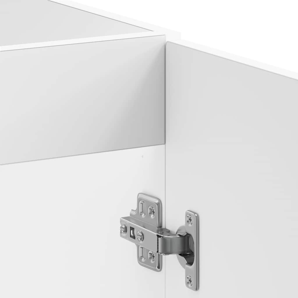 Sink Base Cabinet Kalmar White 80x46x81.5 cm Engineered Wood