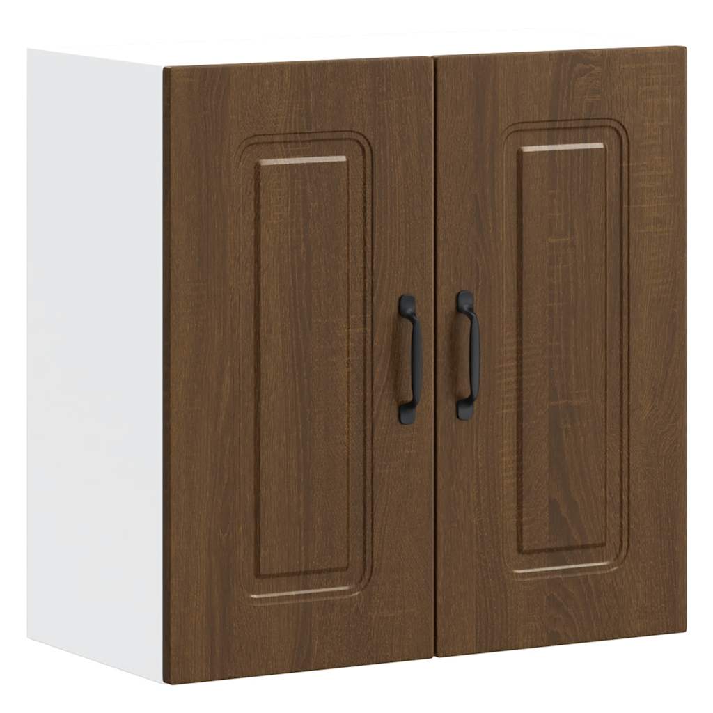 Kitchen Wall Cabinet Kalmar Brown Oak Engineered Wood