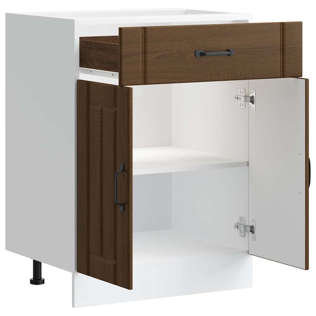 Kitchen Base Cabinet Lucca Brown Oak Engineered Wood