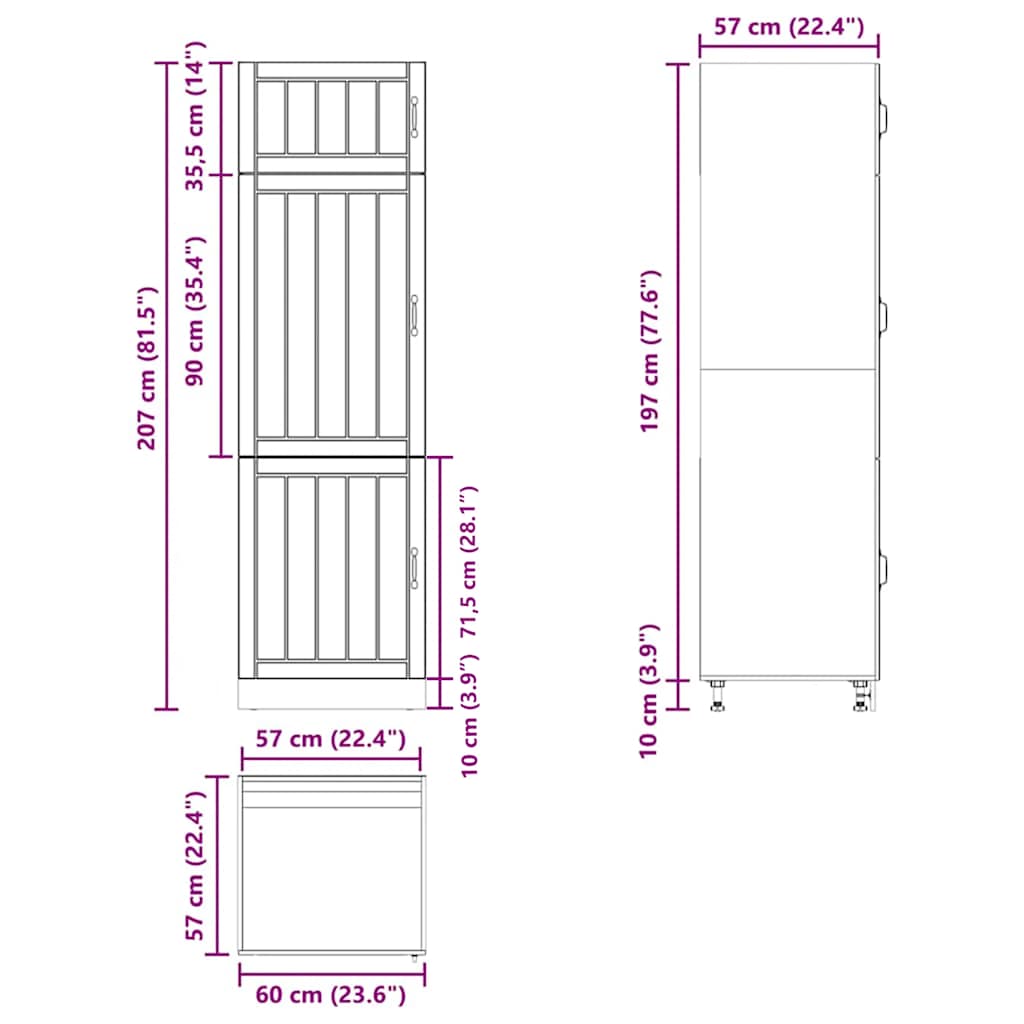 Kitchen Cupboard Lucca Old Wood Engineered Wood