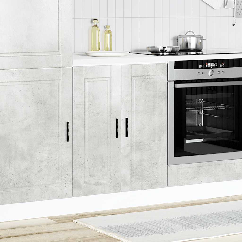 Kitchen Base Cabinet Porto Concrete Grey Engineered Wood