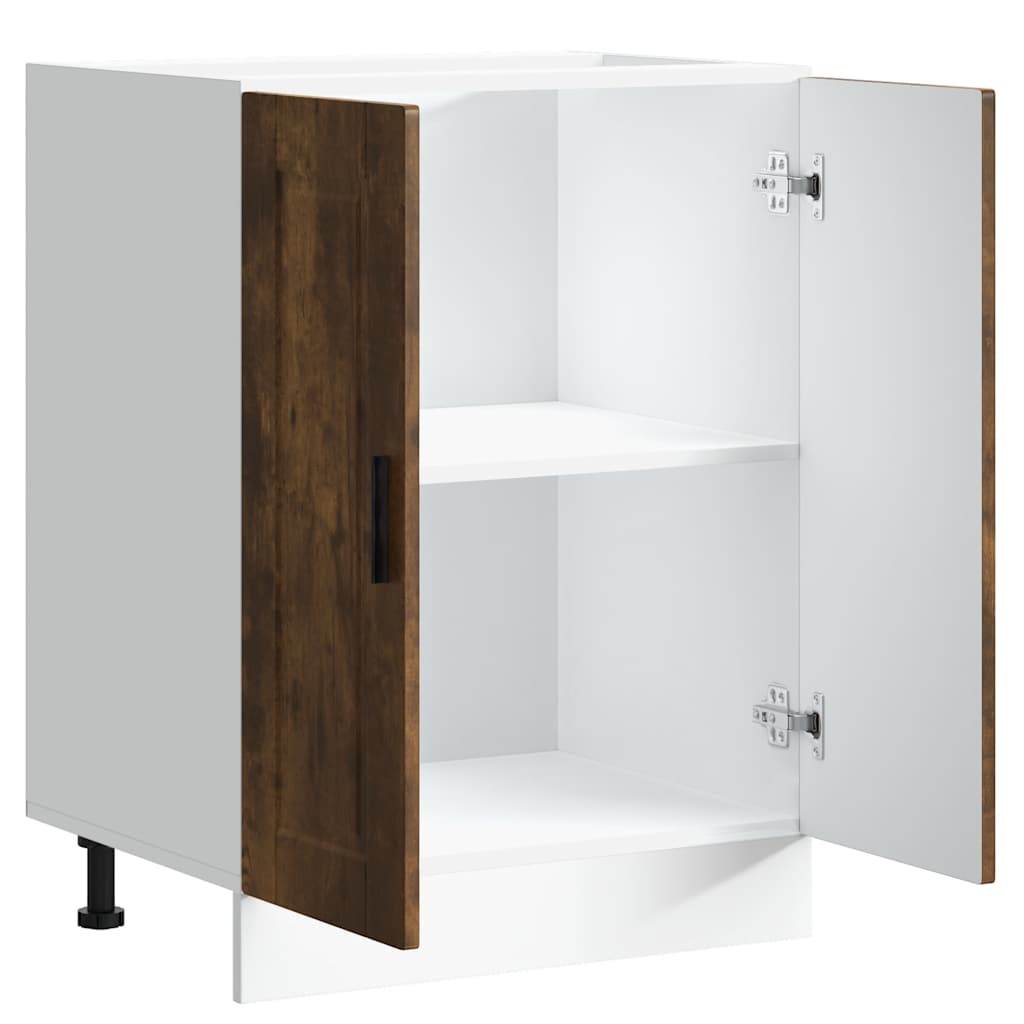 Kitchen Base Cabinet Porto Smoked Oak Engineered Wood