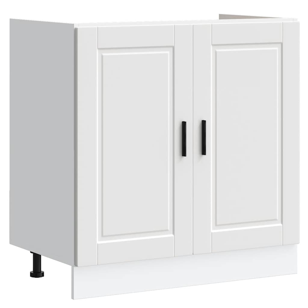 Sink Base Cabinet "Porto" White 80x46x81.5 cm Engineered Wood