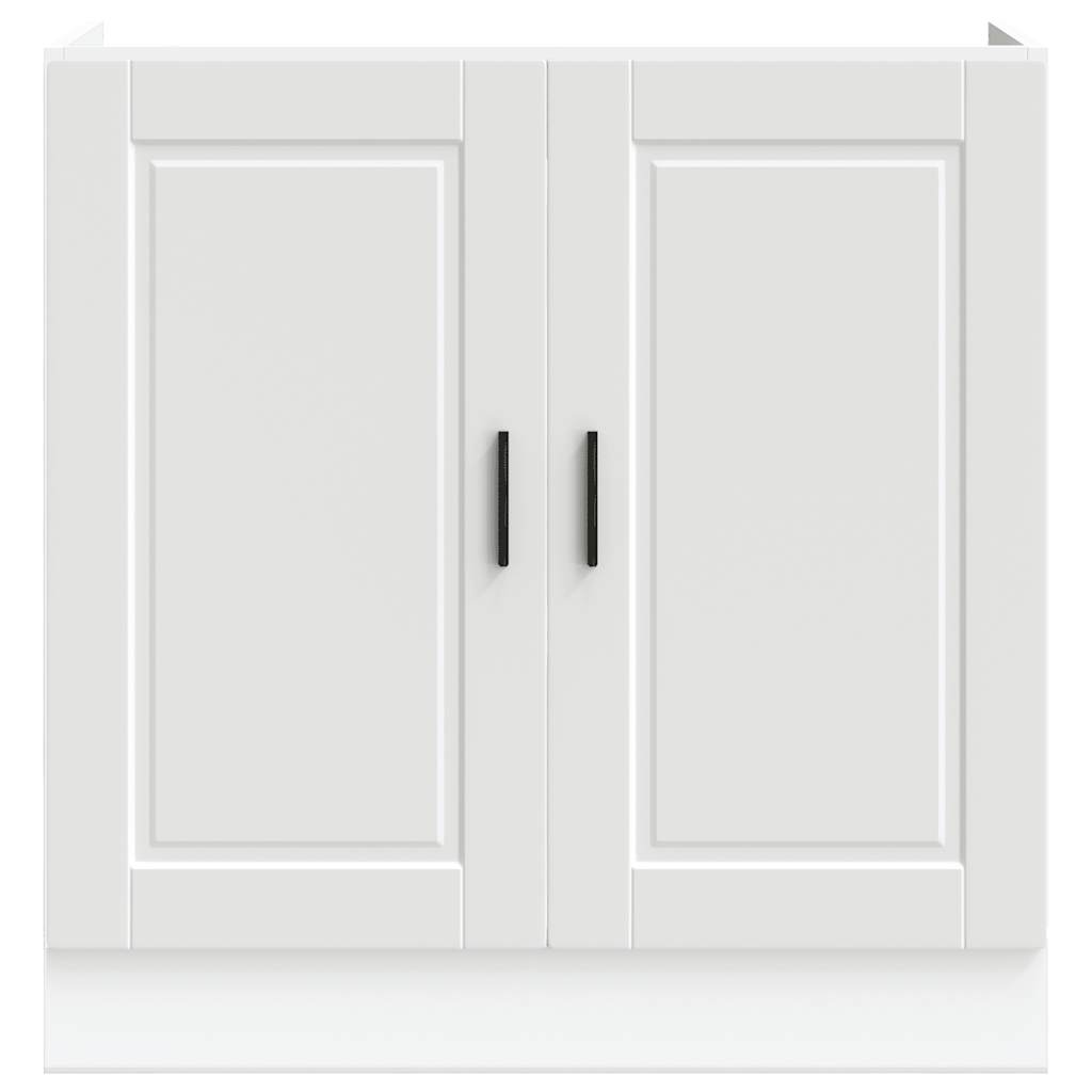 Sink Base Cabinet "Porto" White 80x46x81.5 cm Engineered Wood