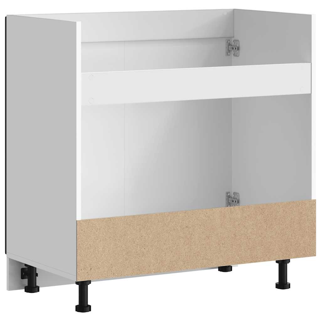 Sink Base Cabinet "Porto" Black 80x46x81.5 cm Engineered Wood