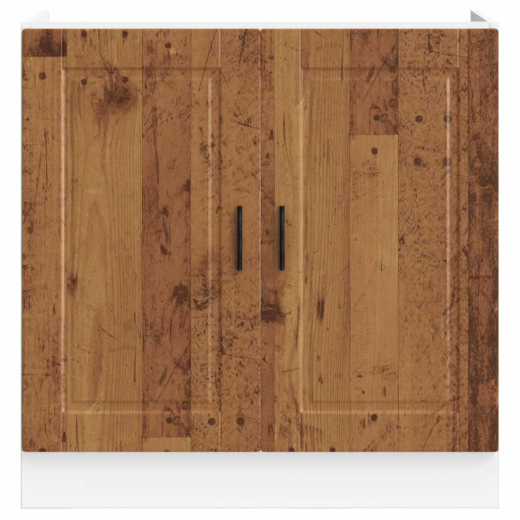 Sink Base Cabinet "Porto" Old Wood 80x46x81.5 cm Engineered Wood