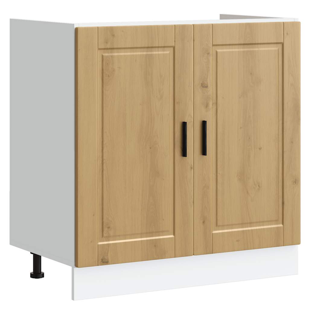 Sink Base Cabinet "Porto" Artisan Oak 80x46x81.5 cm Engineered Wood