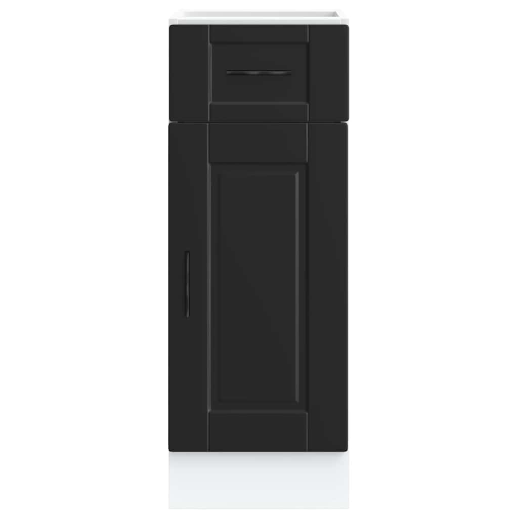Kitchen Base Cabinet Porto Black Engineered Wood