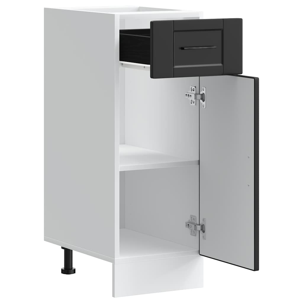 Kitchen Base Cabinet Porto Black Engineered Wood