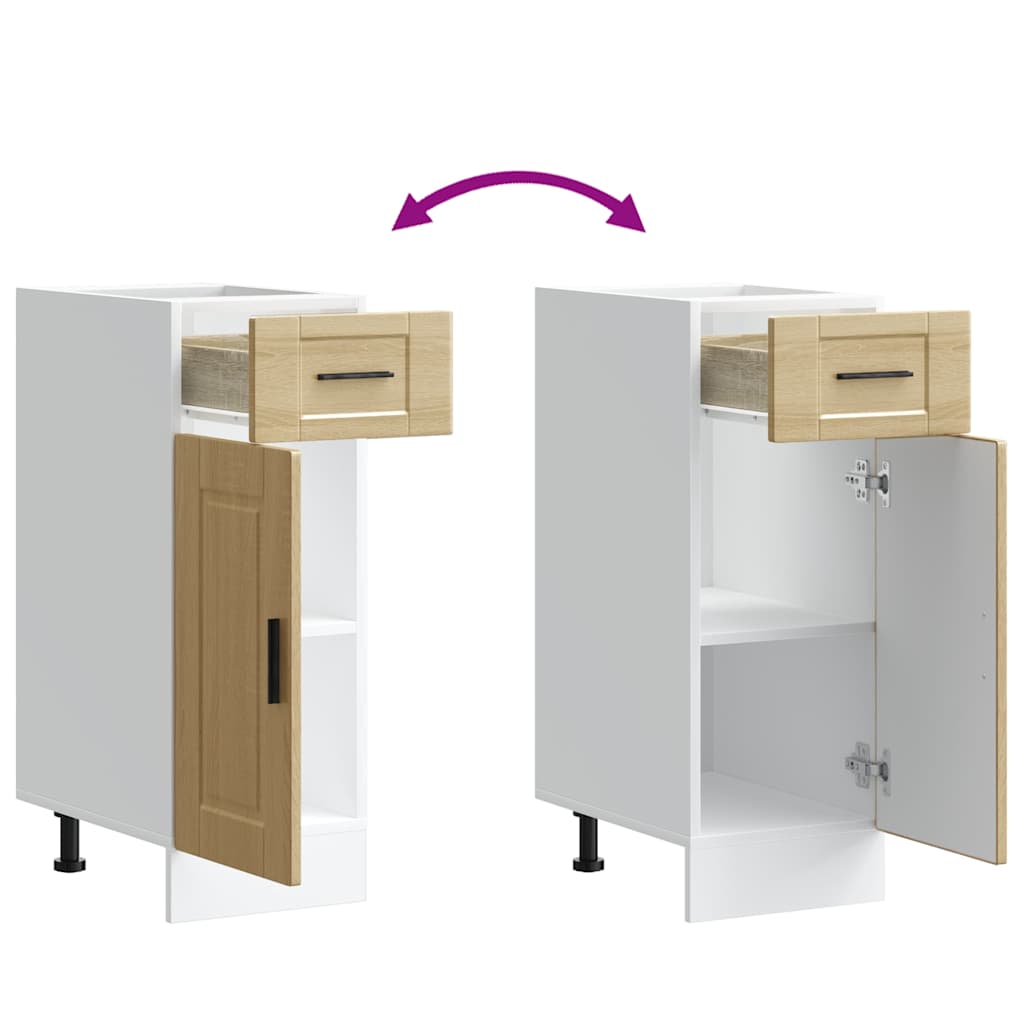Kitchen Base Cabinet Porto Sonoma Oak Engineered Wood
