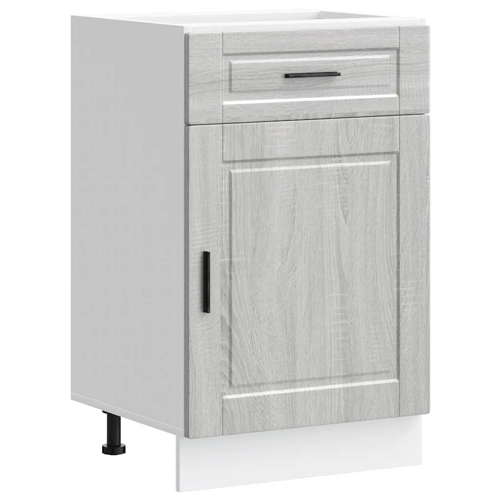 Kitchen Base Cabinet Porto Grey Sonoma Engineered Wood