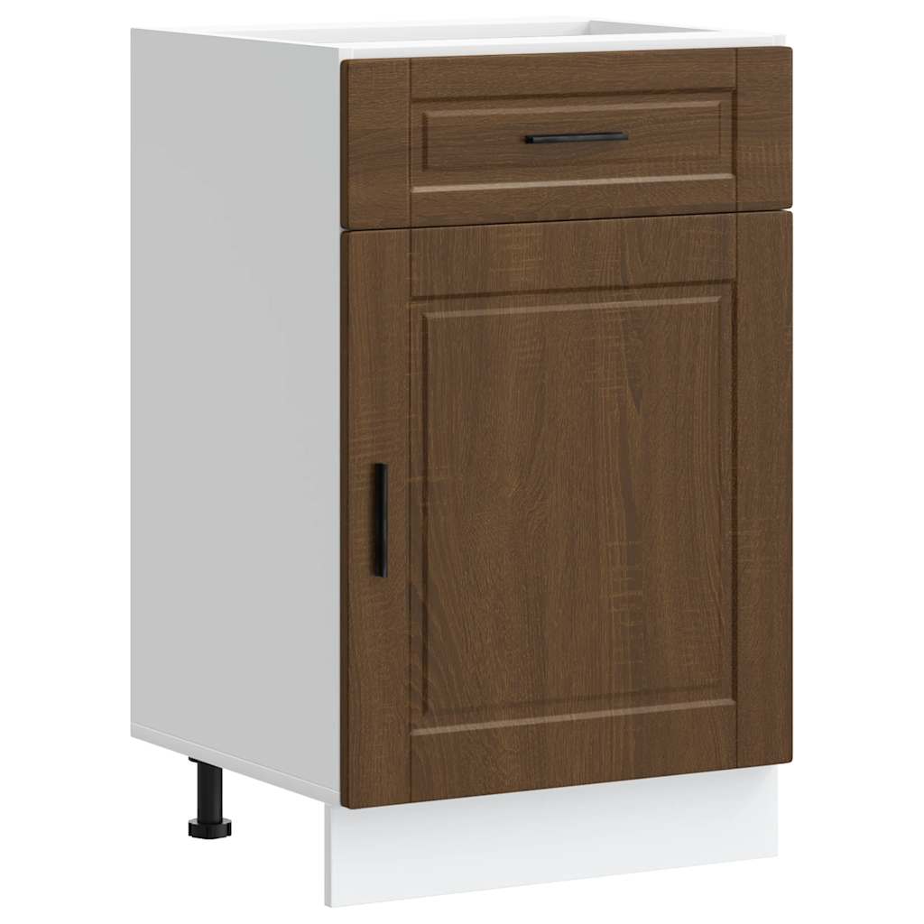 Kitchen Base Cabinet Porto Brown Oak Engineered Wood