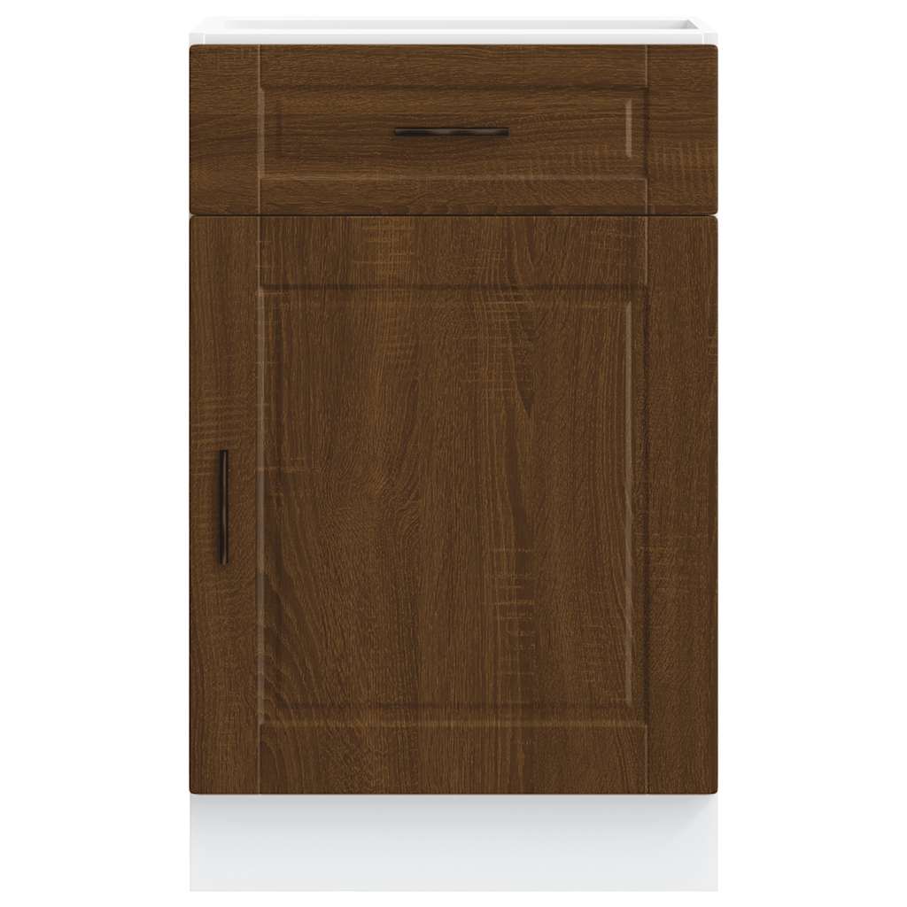 Kitchen Base Cabinet Porto Brown Oak Engineered Wood