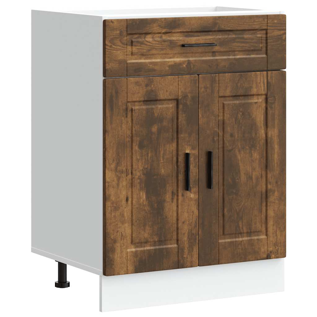 Kitchen Base Cabinet Porto Smoked Oak Engineered Wood