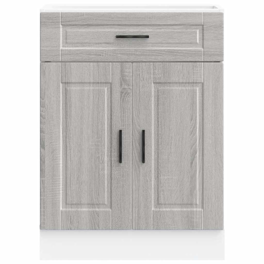 Kitchen Base Cabinet Porto Grey Sonoma Engineered Wood