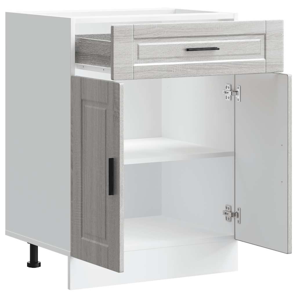 Kitchen Base Cabinet Porto Grey Sonoma Engineered Wood
