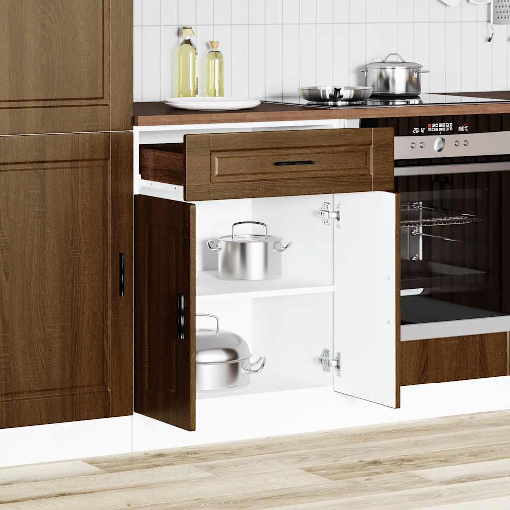 Kitchen Base Cabinet Porto Brown Oak Engineered Wood