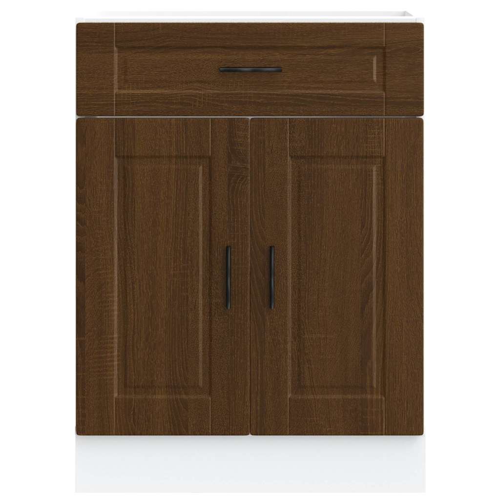 Kitchen Base Cabinet Porto Brown Oak Engineered Wood
