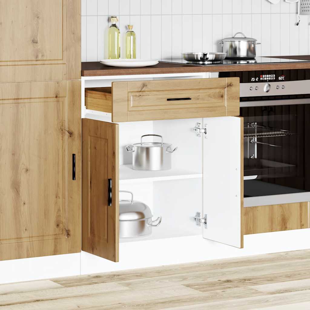 Kitchen Base Cabinet Porto Artisan Oak Engineered Wood