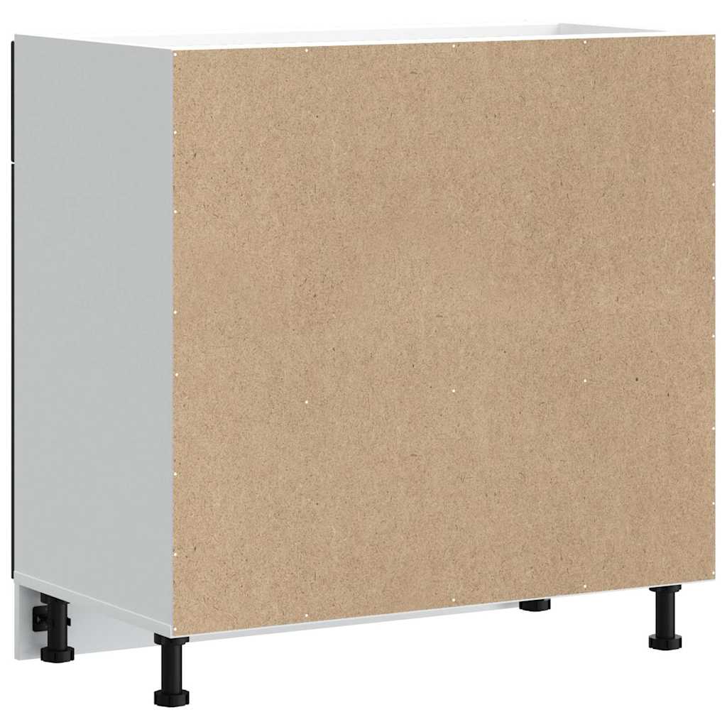 Kitchen Base Cabinet Porto Black Engineered Wood
