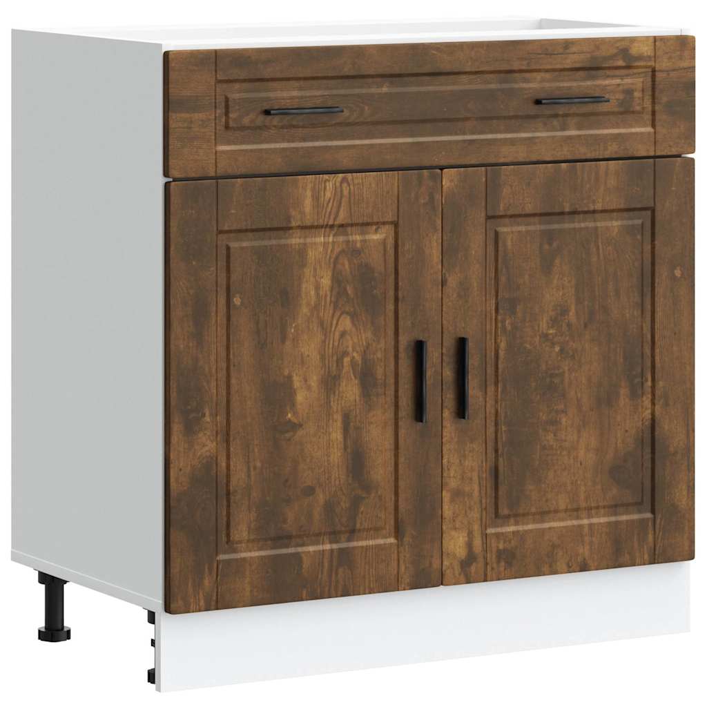 Kitchen Base Cabinet Porto Smoked Oak Engineered Wood
