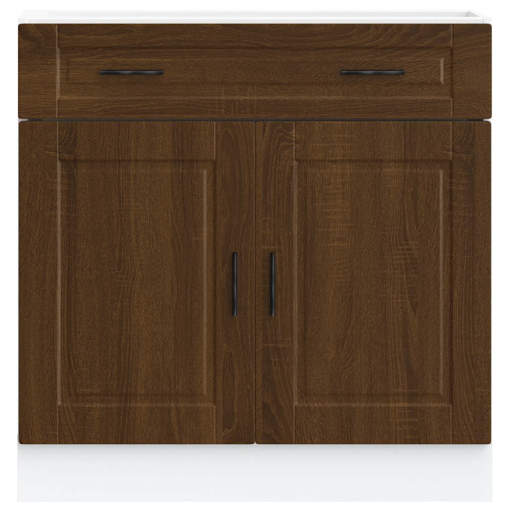Kitchen Base Cabinet Porto Brown Oak Engineered Wood