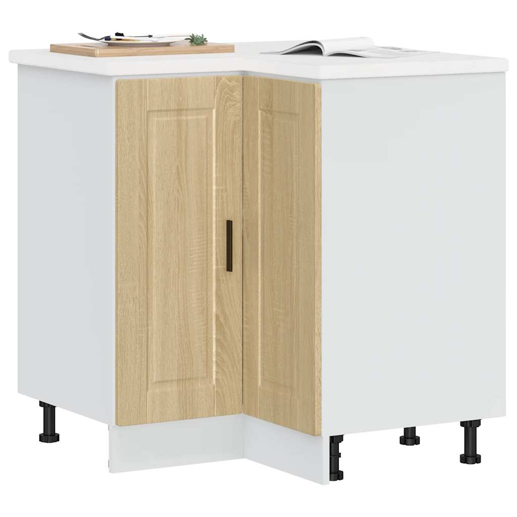 Kitchen Corner Base Cabinet Porto Sonoma Oak Engineered Wood