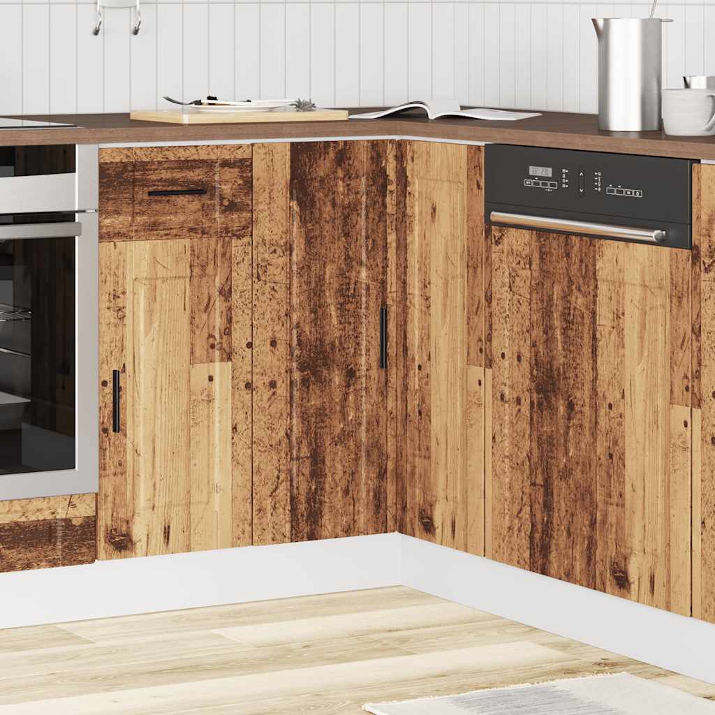 Kitchen Corner Base Cabinet Porto Old Wood Engineered Wood