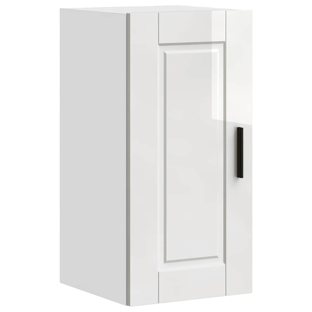 Kitchen Wall Cabinet Porto High Gloss White Engineered Wood