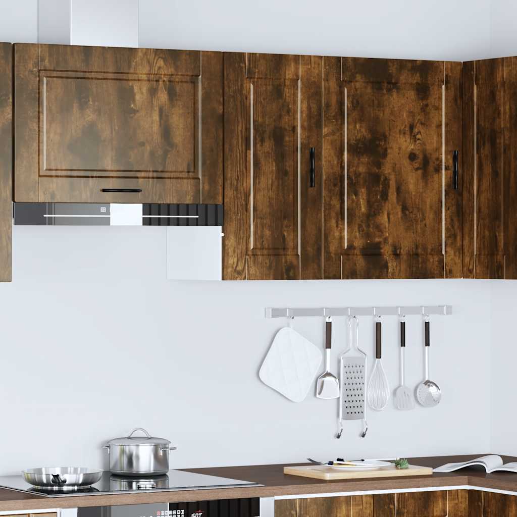 Kitchen Wall Cabinet Porto Smoked Oak Engineered Wood
