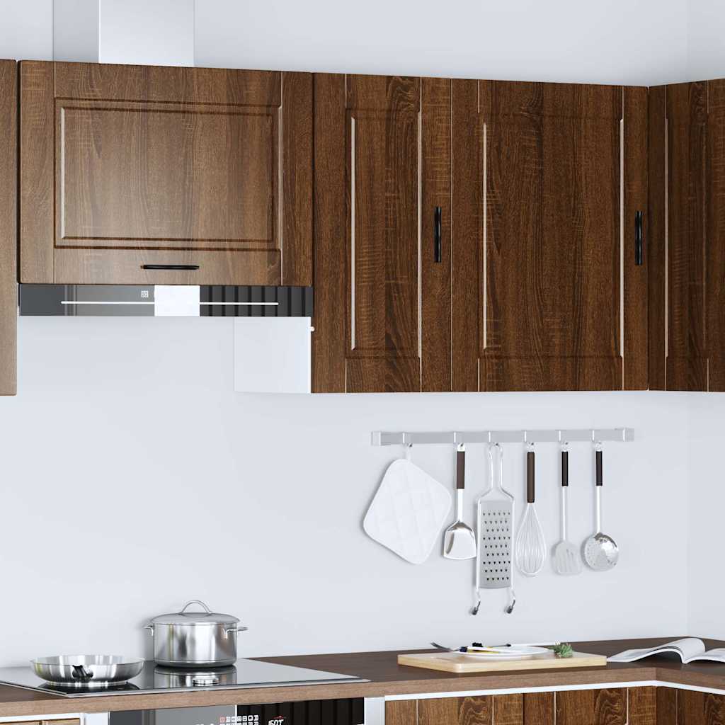 Kitchen Wall Cabinet Porto Brown Oak Engineered Wood