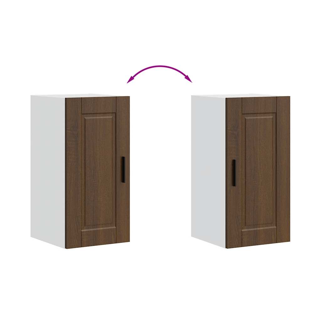 Kitchen Wall Cabinet Porto Brown Oak Engineered Wood