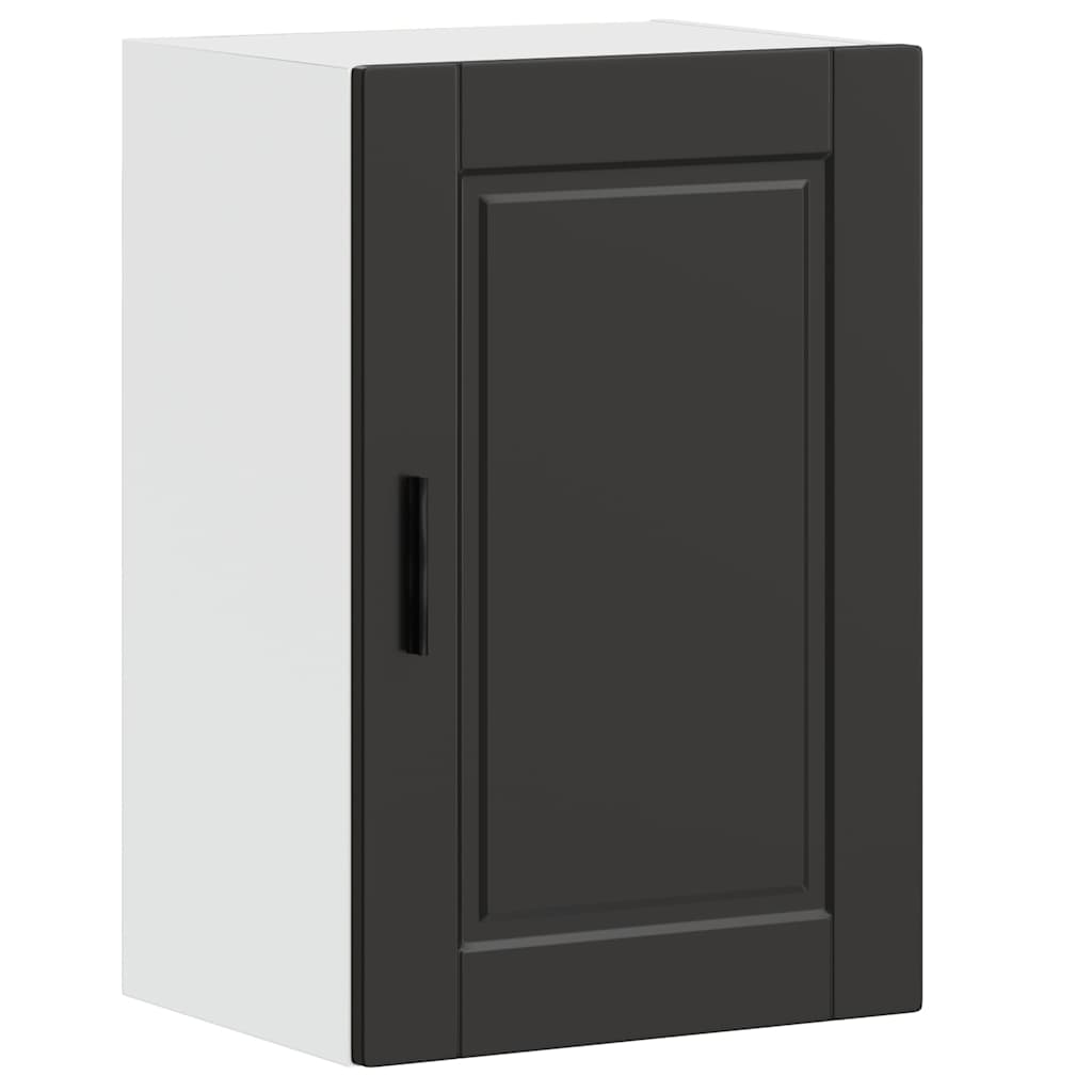 Kitchen Wall Cabinet Porto Black Engineered Wood