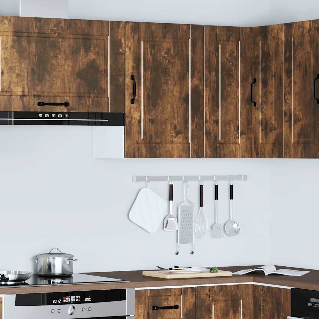 Kitchen Wall Cabinet Porto Smoked Oak Engineered Wood