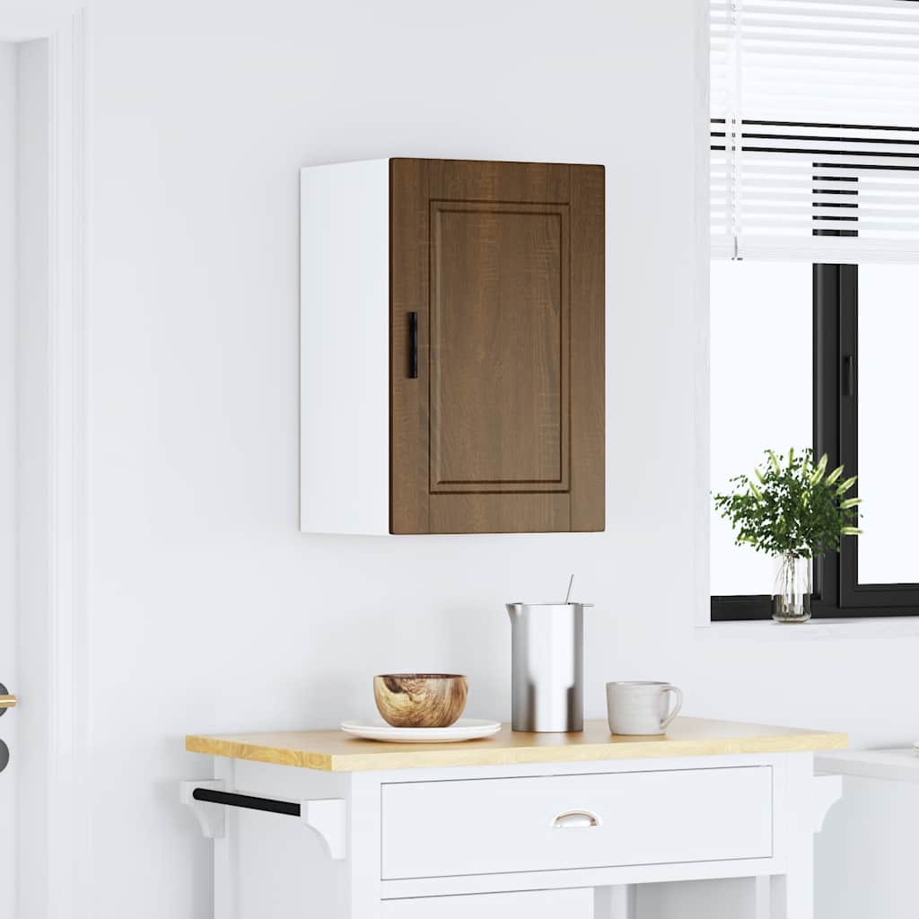 Kitchen Wall Cabinet Porto Brown Oak Engineered Wood