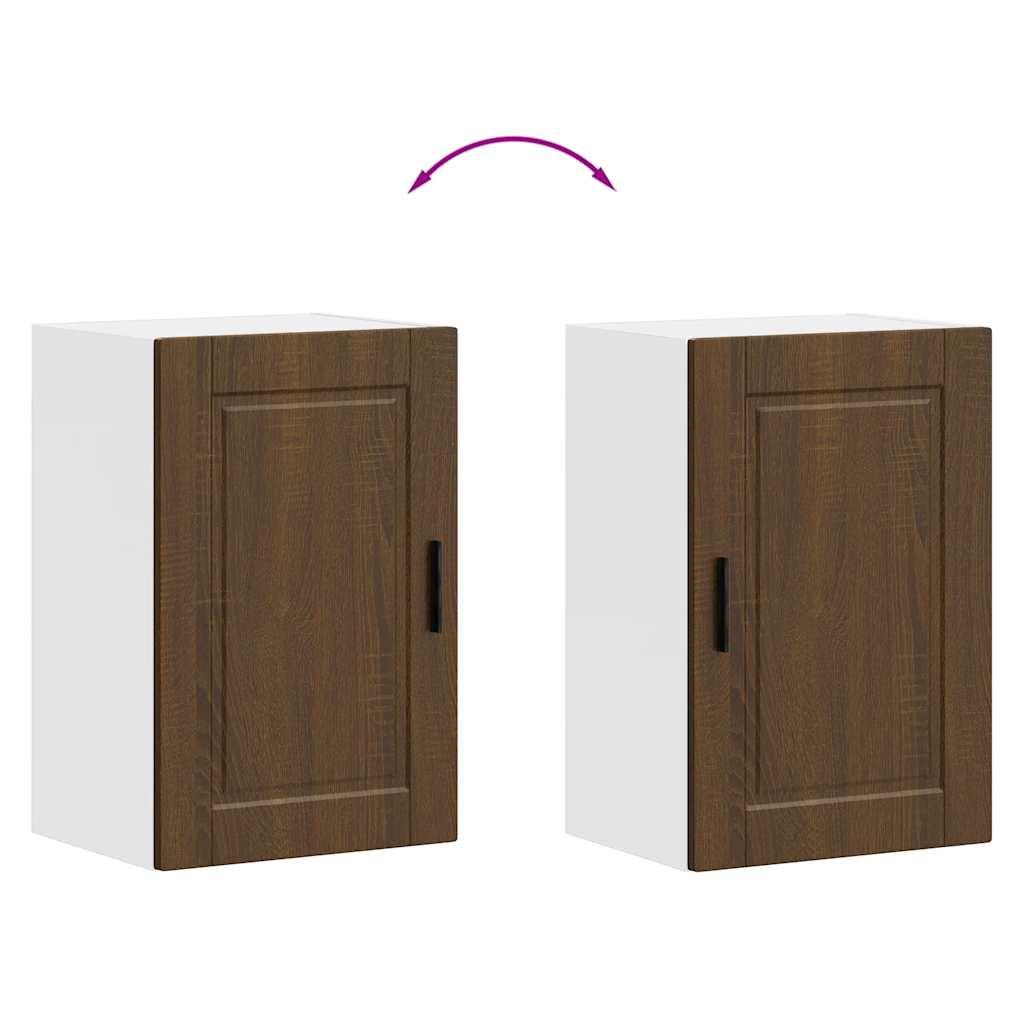Kitchen Wall Cabinet Porto Brown Oak Engineered Wood