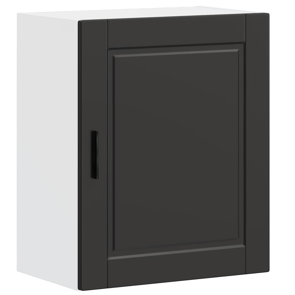 Kitchen Wall Cabinets 2 pcs Porto Black Engineered Wood