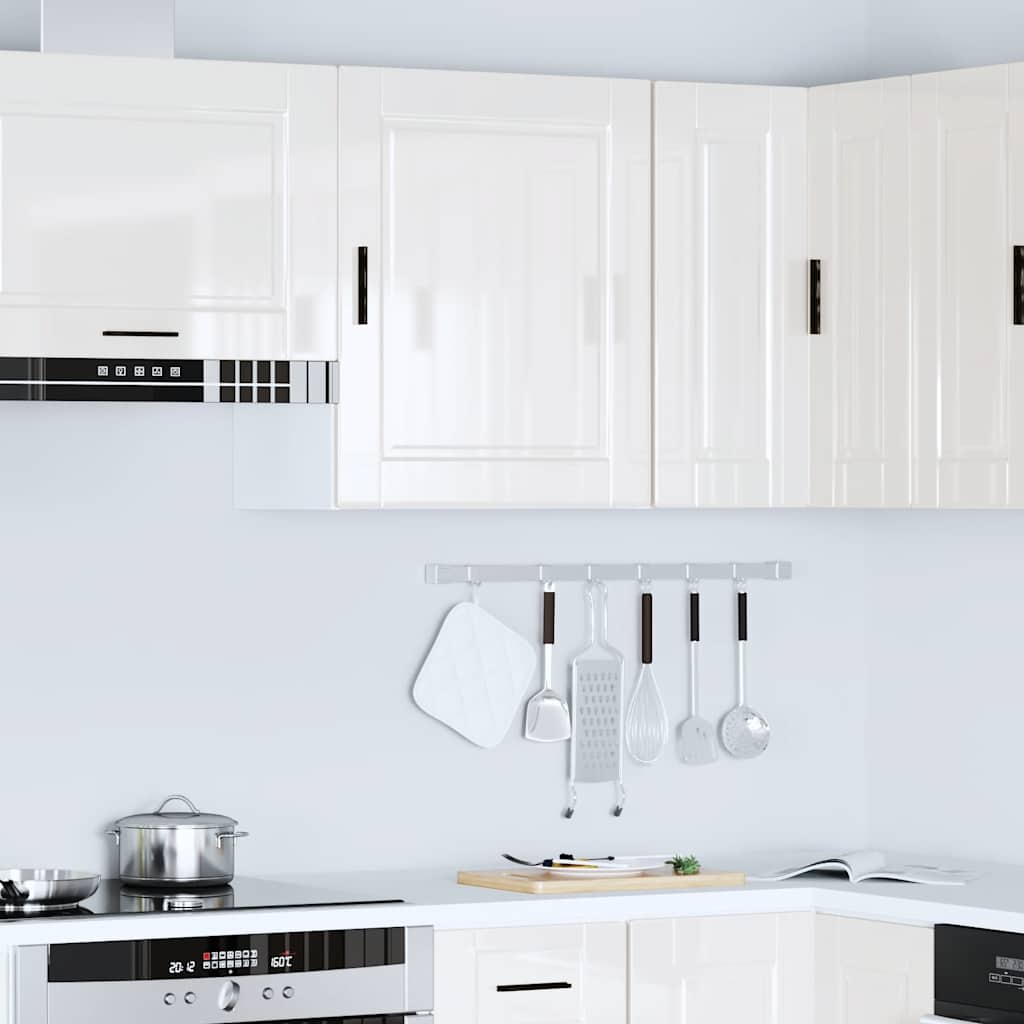 Kitchen Wall Cabinet Porto High Gloss White Engineered Wood