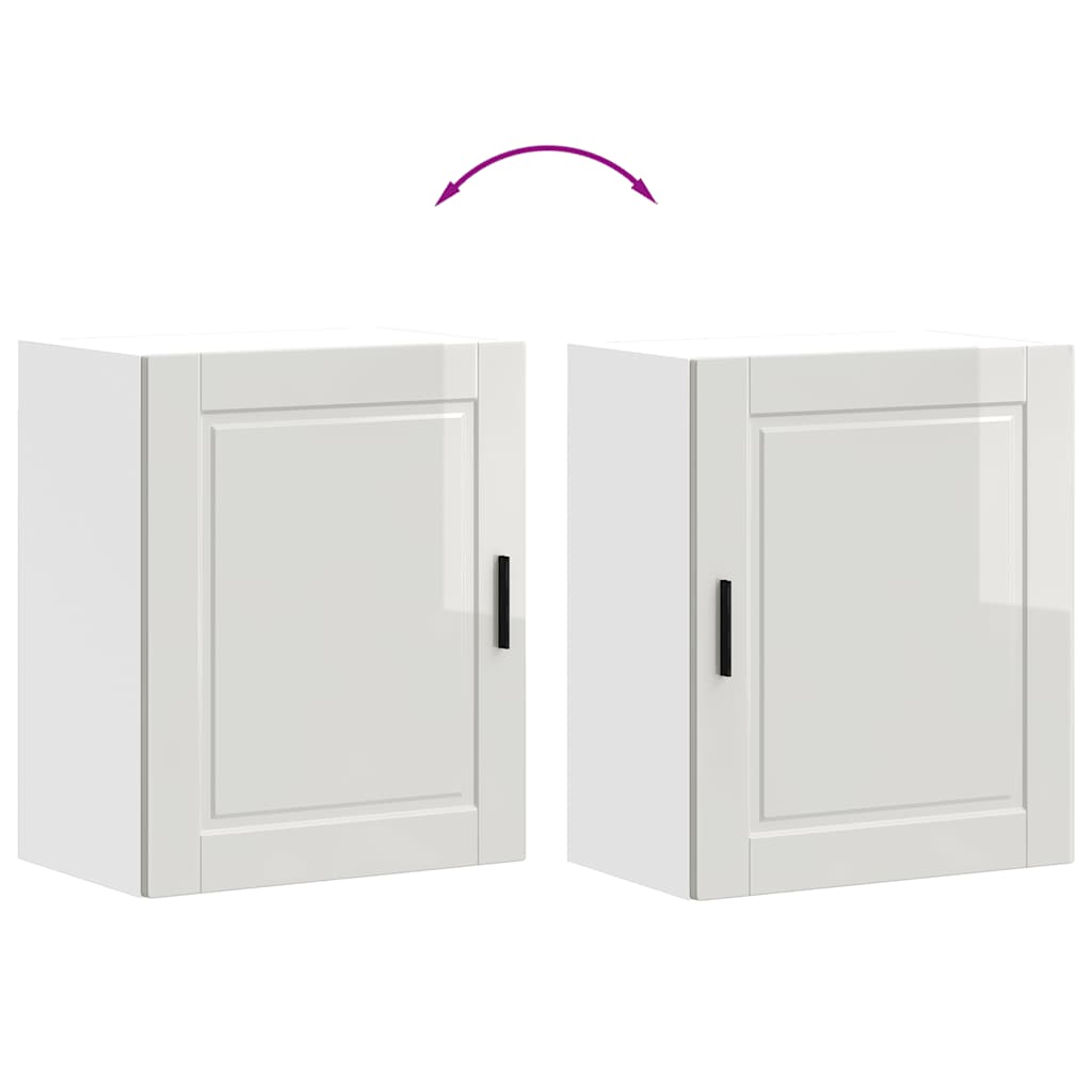 Kitchen Wall Cabinet Porto High Gloss White Engineered Wood
