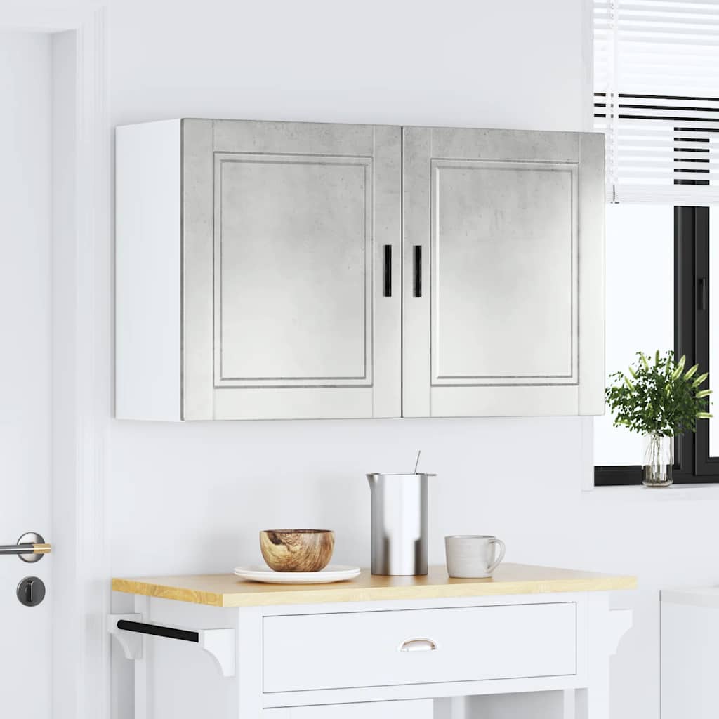 Kitchen Wall Cabinets 2 pcs Porto Concrete Grey Engineered Wood