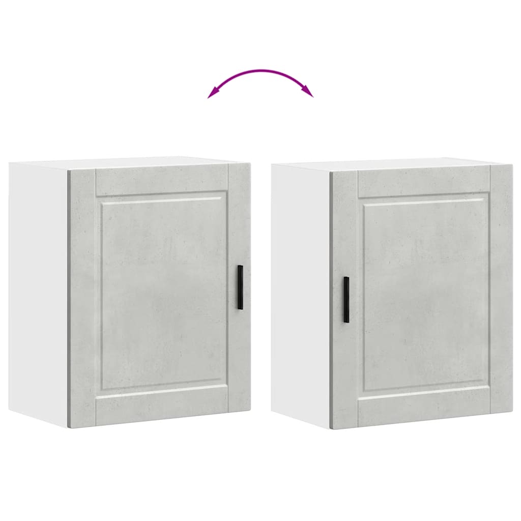 Kitchen Wall Cabinets 2 pcs Porto Concrete Grey Engineered Wood
