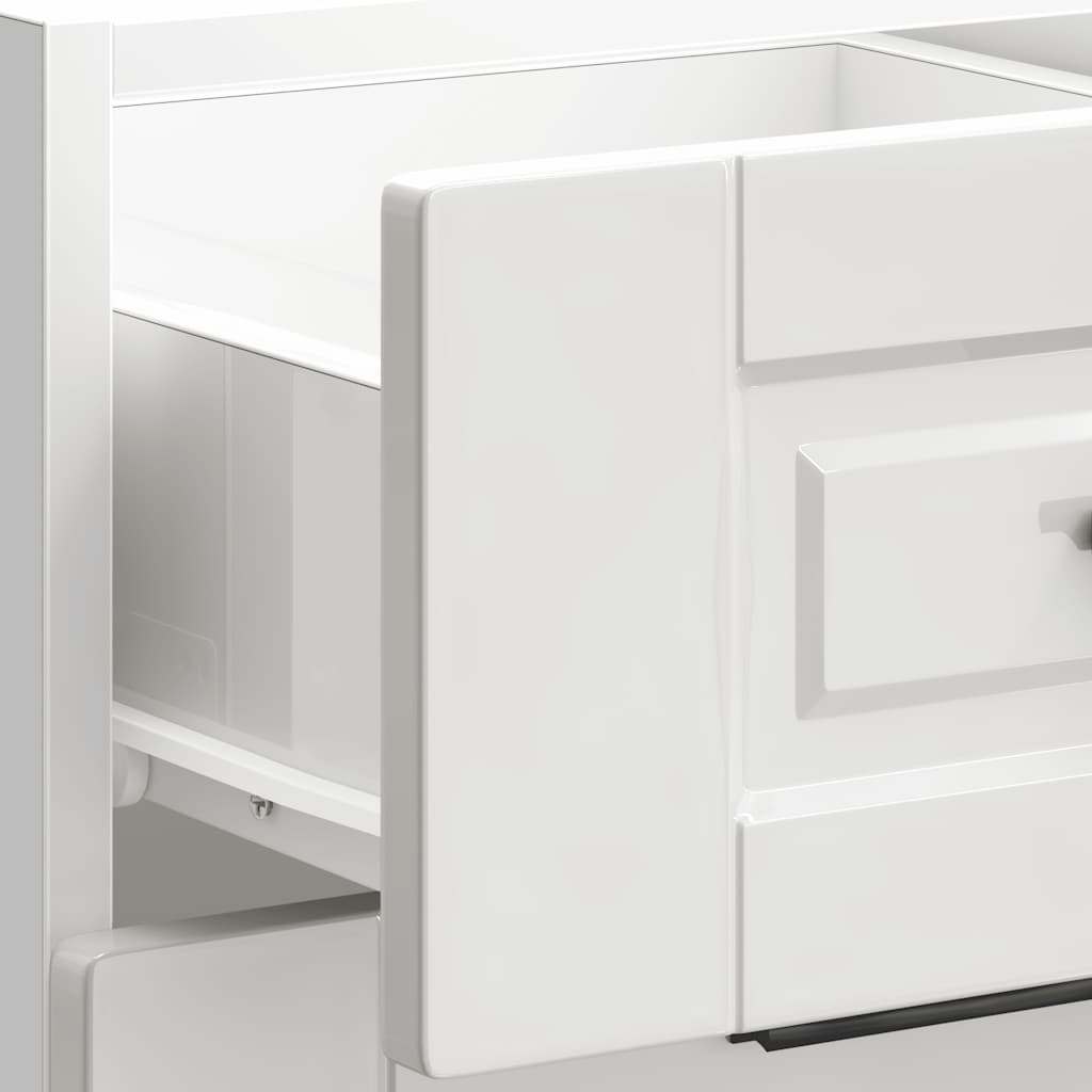 Kitchen Base Cabinet "Porto" High Gloss White Engineered Wood
