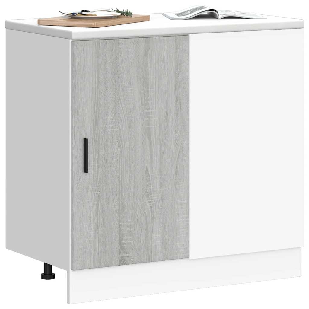 Kitchen Base Cabinet Lyon Grey Sonoma Engineered Wood