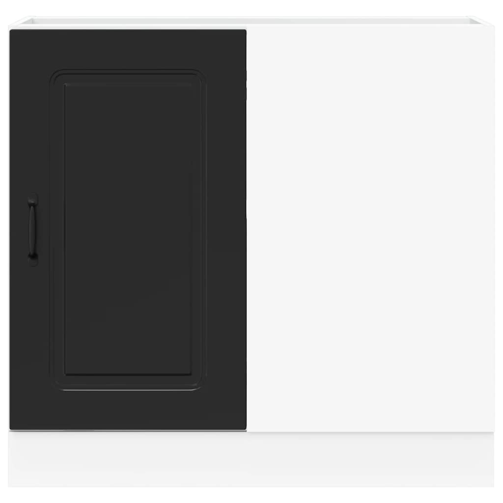 Kitchen Base Cabinet "Kalmar" Black Engineered Wood