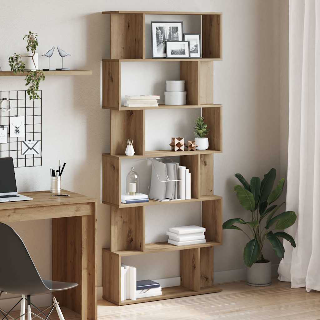Book Cabinet Artisan Oak 80x24x192 cm Engineered Wood